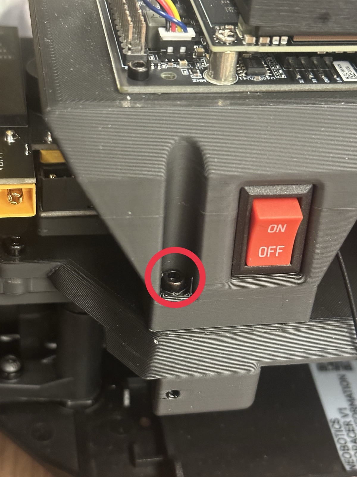 Click to enlarge The front-left top chassis screw