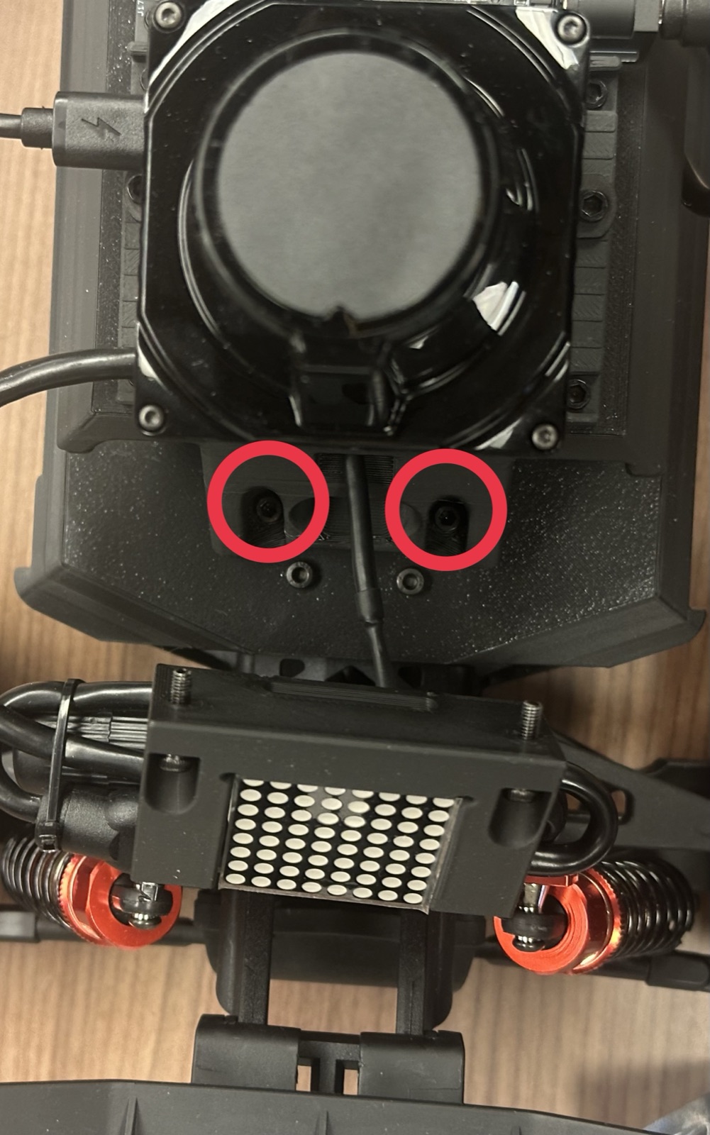 Click to enlarge The rear two top chassis screws
