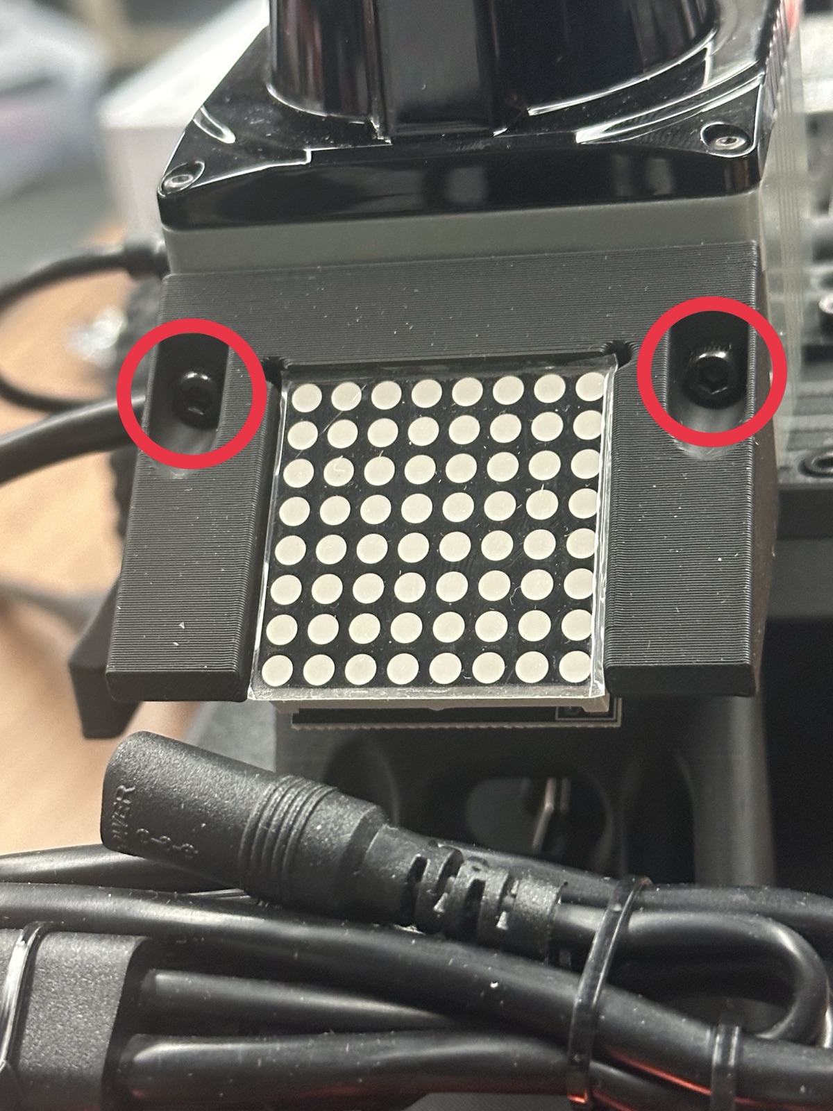 Click to enlarge The dot matrix screws
